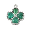 304 Stainless Steel Rhinestone Pendants STAS-E547-06F-P-1