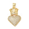 Brass Micro Pave Cubic Zirconia Pendants KK-D426-21A-G-1