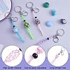 4Pcs  4 Colors Macrame Fringe Braided Keychain AJEW-SW00014-02-3