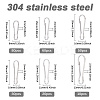 304 Stainless Steel Push Gate Snap Keychain Clasp Findings STAS-SP0001-90-2