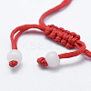 Natural Myanmar Jade/Burmese Jade Braided Bead Bracelets BJEW-F307-02-3