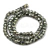 Electroplate Transparent Glass Beads Strands GLAA-C029-03A-04-2