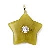 Natural Lemon Jade Pendants G-Z157-01G-06-1