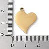 Ion Plating(IP) 304 Stainless Steel Pendants STAS-D025-09G-3