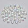 Transparent Spray Painted Glass Beads LS-GLAA-R211-02-C01-1
