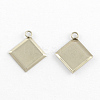 Tarnish Resistant Stainless Steel Pendant Cabochon Settings STAS-Q168-12-2
