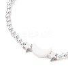 Electroplate Non-magnetic Synthetic Hematite Round Beads Stretch Bracelets BJEW-JB12584-02-3