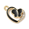 Alloy Enamel and Rhinestone Pendants FIND-C074-14KCG-2