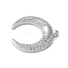 Brass Micro Pave Cubic Zirconia Pendants KK-C086-06P-2