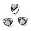 Natural Aquamarine Finger Rings RJEW-A084-06AS-06-4