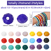 21 Strands 21 Colors Opaque Solid Color Glass Beads Strands EGLA-GO0001-03-2