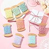 8 Rolls 8 Colors 10M Two Tone Cotton Cords OCOR-CJ0004-14-6