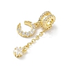 Brass Micro Pave Clear Cubic Zirconia Pendants CU-CBA9FFD-02G-2