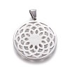 Non-Tarnish 304 Stainless Steel Pendants STAS-F219-03P-2