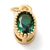 Real 18K Gold Plated Brass Inlaid Cubic Zirconia Charms ZIRC-L100-079G-05-2