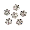 Brass Micro Pave Cubic Zirconia Bead Caps CU-CBA6A75-33P-1
