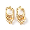 Brass Fold Over Clasps KK-U016-09G-1