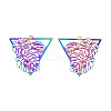 Ion Plating(IP) 201 Stainless Steel Filigree Pendants STAS-S118-106-2