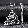 201 Stainless Steel Pendant Necklaces NJEW-K253-09P-1-1