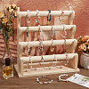 4-Tier Assembled Wood Bracelets/Bangles Display Riser Stands BDIS-WH0008-15-5