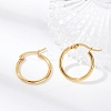 PVD Vacuum Plating 201 Stainless Steel Hoop Earrings with 304 Stainless Steel Pins for Women EJEW-D279-12G-05-1