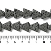 Triangle Dyed Natural Lava Rock Beads Strands G-O126-04A-04-4