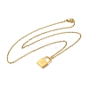 304 Stainless Steel Rolo Chain Pendant Necklaces NJEW-S444-01G-23-2