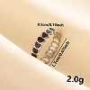 Heart 304 Stainless Steel Enamel Cuff Ring EH9292-1-1