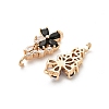 Glass Connector Charms KK-M314-20KCG-2