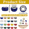 400Pcs 20 Colors Handmade Polymer Clay Rhinestone European Beads CPDL-PA0001-01B-2