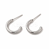 Non-Tarnish 304 Stainless Steel Ring Stud Earrings LS-EJEW-C004-12C-P-1
