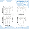 8Pcs 4 Styles Plastic Imitation Pearl Bowknot Shoe Charms AJEW-WR0002-68-2