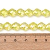 Electroplate Transparent Glass Beads Strands GL-CBA7A17-02A-04-3