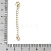 Brass Micro Pave Clear Cubic Zirconia Chain Extender KK-G491-52B-G-3