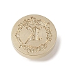 Golden Tone Wax Seal Brass Stamp Head DIY-B079-01G-K-2