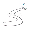 Ion Plating(IP) 304 Stainless Steel Cable Chain Necklace for Men Women NJEW-K245-025B-1