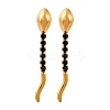 304 Stainless Steel Snake Stud Earrings LS-EJEW-A136-03B-G-4