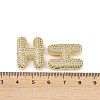 Brass Micro Pave Clear Cubic Zirconia Pendants KK-Z041-01G-H-3