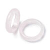Natural Rose Quartz Plain Band Ring RJEW-P044-01B-03-2
