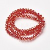 Electroplate Transparent Glass Beads Strands EGLA-A034-T6mm-T02-2