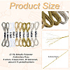 10 Skeins 5 Colors 12-Ply Metallic Polyester Embroidery Floss OCOR-CY0002-08-2