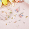 20 Pairs 2 Colors Rack Plating Brass Earring Hooks KK-SC0006-58-3