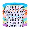8Pcs 8 Colors Polymer Clay Beaded Stretch Bracelets BJEW-SW00146-1