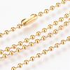 304 Stainless Steel Ball Chain Necklace MAK-R012-01G-1