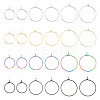 120Pcs 12 Styles 316 Surgical Stainless Steel Hoop Earring Findings STAS-UN0053-46-1