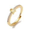 Rack Plating Brass Clear Cubic Zirconia Constellation Adjustable Rings for Women RJEW-S407-08G-07-1