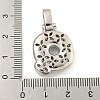 Brass Micro Pave Clear Cubic Zirconia Pendants KK-B099-01P-Q-3