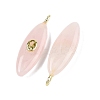 Natural Rose Quartz Pendants G-D357-01E-2