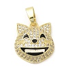 Brass with  Cubic Zirconia Pendents KK-K340-02G-1