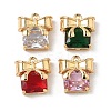 Brass Micro Pave Cubic Zirconia Pendants KK-S531-09G-1